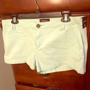Low rise Express mint green shorts